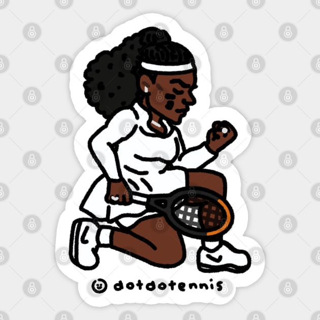 Serena Williams the Queen ? Sticker by dotbyedot